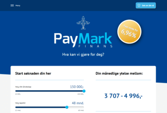 Paymark Finansskärmdump